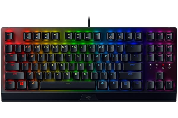 Razer BlackWidow V3 Tenkeyless (Switches Verts) - Clavier Gamer Mécanique Compact (Switches Mécaniques Clicky, Format Tenkeyless, Touches Programmables) Clavier AZERTY | Noir