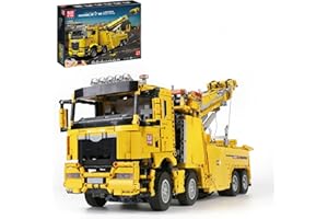 Mould King 17028 Camion de Remorquage Lourd Camion Jouet avec Grue, 4883PCS La dépanneuse Tout-Terrain avec télécommande Haute 7 Moteurs (Emballage d'origine)