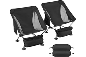 ‎ATEPA ATEPA Campingstuhl Faltbar Ultraleicht, Camping Stuhl 150 kg Kleines Packmaß, Klappstuhl Camping Tragbare mit Tragetasche, Campingstuhl Klappbar Leicht für Wandern Angeln Strand, 1/2 Pack