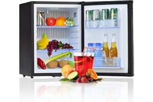 SMETA Kühlschrank 12V 230V, Camping Kühlschrank,Wohnwagen Kühlschrank 40L,12v Kühlschrank, ACDC Kühlschrank 12V 230V 53L für Camping, Auto, LKW, Büro, Wohnheim, Lautlos, Silent, Schwarz