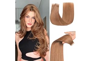 YDDM Extensiones Adhesivas Pelo Natural 20pcs 50cm 50g Rojo burdeos Extensiones Pelo Natural Adhesivas Extensiones De Cabello Natural Cabello Humano Natural(20Inch,30#)