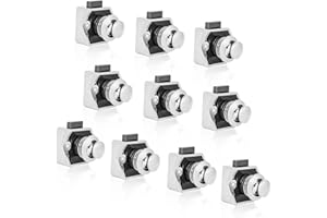 Lavieva 10 PCS Push Button Latch Catch Locks, Pop Up Drawer Cabinet Furniture Cupboard Door Push Lock for Ship Yacht Horsebox Boat Camper Van Motorhome RV Caravan