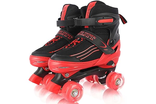 Patins à roulettes pour Filles et garçons avec Roues Lumineuses, Roller enffants réglables en 4 Tailles, pour Les débutants
