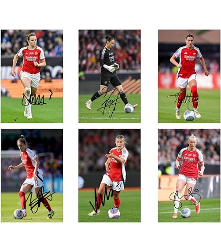 Lot De 20 Photos Signées Arsenal 2024/25 – 15x10 Cm – Brillant – Signatures Pré-imprimées – Saka, Rice, Odegaard, Arteta, Et Plus