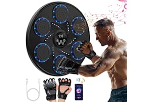 WIAZUQS Music Boxing Machine, Boxing Wall Mount Machine for Kids & Adult, Bluetooth Smart Boxing Training Machine with Boxing Gloves, Boxing Workout Equipment Target for Home, Office, Gym