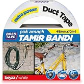 Boss Tape Kanal Tamir Bandi, 10 Metre Uzunluk x 48 mm Kalinlik, Beyaz
