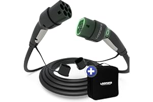 loonara Typ 2 Ladekabel 11kW 3m für Tesla Model Y mit Ladekabel Typ 2 Stecker - Ladekabel E Auto - EV Charger 32A - Tesla Zubehör - Tesla Model 3 Tesla Model Y Tesla Model S