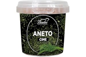 BEMBO QUALITÀ D'AUTORE Aneto Cime 25 g | Erba Naturale e Aromatica | Priva di Glutammati, Antiaddensanti e Coloranti | Confezione anti-luce e anti-ossidazione (Aneto Cime)