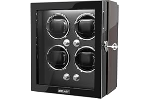 XTELARY Remontoir Automatique pour 8 Montres avec 9 Compartiments de Rangement flexibles, Boîte à Montre Remontoir de Montre Mécanique Automatique Classic Watch Winder