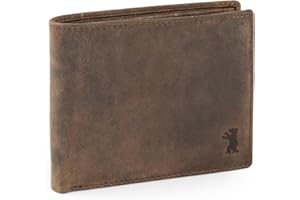 Berliner Bags Portafoglio Uomo in Vera Pelle con Protezione RFID, 4 Carte, 2 Scomparti Banconote, Portamonete, Tasca Documenti, Gettone Carrello, Scatola Regalo – Marrone