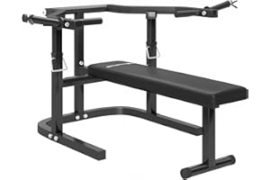 SPORTNOW Panca per Sollevamento Pesi ad Altezza Regolabile, Panca Piana Multifunzione in Acciaio, per Palestra e Casa, 150x150x60-85 cm, Nero