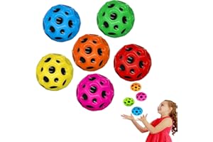 Amebleak 6 Stück Astro Jump Ball, Space Balls, Planeten Hüpfbälle, Hohe Springender Gummiball Sprünge Gummiball Mini Bouncing Ball Toy Loch-Ball für Kinder Party Gift