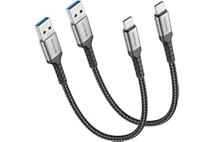 HOTNOW 15 cm kabel USB C Android Auto [2 sztuki] krótki 0,15 m kabel USB typu C CarPlay z synchronizacją danych USB3.1 10 Gb/s i szybkim ładowaniem 3 A do iPhone'a 16, Galaxy S25, SSD