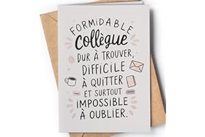 GREETING CARDS FOR EVERYONE Carte d'Adieu Collègue - Carte Depart Collegue - Félicitations pour un Nouvel Emploi - Au Revoir, Tu Nous Manqueras, Ami - Bonne Chance pour cette Nouvelle Aventure - EU 159