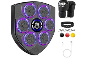 ‎JUOIFIP JUOIFIP Music Boxing Machine für Kinder und Erwachsene, Intelligente Bluetooth Boxautomat mit Boxhandschuhen, Wandmontierte Elektronische Boxmaschine mit Musik für Home Fitnessstudio Training Indoor