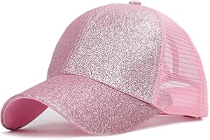 Eterspr Gorra de Béisbol Transpirable, Gorra de béisbol para niñas, Sombrero de Sol Al Aire Libre, para Mujeres con Un PeríMetro Craneal de 54-58 cm (Rosa)