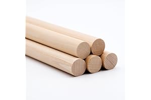 ‎JOWE JOWE 10 Stk Rundstab aus Buche 12 mm, Länge 100 cm - glatte Holzstäbe aus Buche - Made in Austria