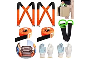 Correas para Muebles de YELIKIT con 2 Correas de elevación Ajustables y Correa de elevación para una Persona para Muebles, electrodomésticos, Objetos Pesados y voluminosos de Forma Segura, más fácil