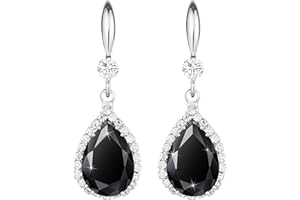 Linawe Boucles d'oreilles pendantes pour femmes, boucles d'oreilles suspendues, bijoux en or, argent et or rose, boucles d'oreilles en cristal et diamant, bijoux tendance pour mariage
