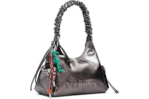 Desigual sac à épaule Montville Half Logo Shoulder Bag Brushed Silver violet