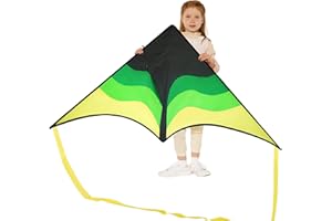 SYNCFUN Large Delta Kite Gradient For Kids and Adults,Easy To Fly Kids Kites Ages 4-8,Large Delta Beach Kite with 328 ft String & Flying Kite Toys for Outdoor Activities For Family & Beach Trip