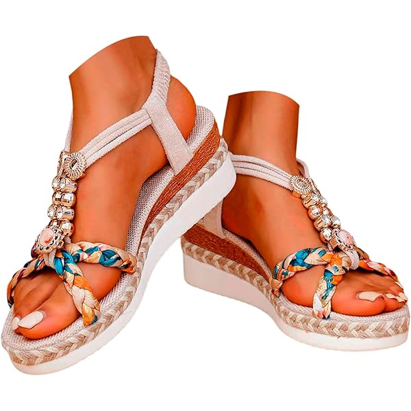 Damen Sandalen Flache Pantoletten - Bequem, Elastisch & Perfekt Für Breite Füße