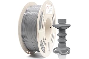 RepRapper Easy-to-Print Gray PETG Filament for 3D Printer, Dimensional Accuracy +/- 0.03 mm, 1kg Spool(2.2 LBS), Stronger Toughness, Fit Most FDM Printers