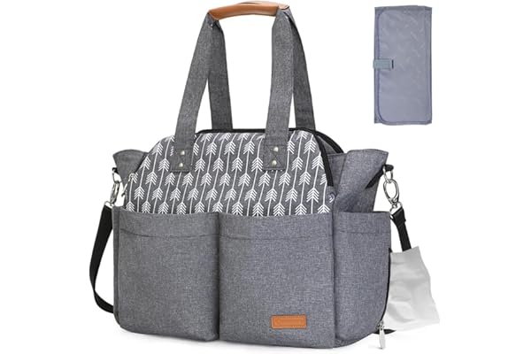 Lekebaby Sac a Langer Bebe avec Bandoulière Sac Maternité Grand Portable