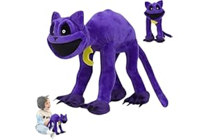 Wellxunk Smiling Critters Plüschtier - Gruseliges Horror Monster CatNap - Lila