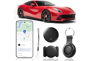 LIZOAK 1Pack Tracker Auto kompatibel mit Google Find My App,Tracker,Auto-Tracker,Mini Car Locator Tag für Fahrzeuge & Gepäck,Kein ABO,Keine SIM,Echtzeit Ortung,Alarm- & Rückruf‑Funktion,Schwarz