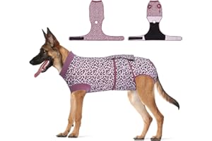 Jiupety Soft Dog Bodysuit After Op, One-Piece Dog Bodysuit After Surgery Breathable Anti-Wound Licking Op Body Dog Castration , Body for Dog After Op, Dog Bodysuit After Castration Male,