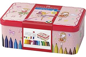 ‎FABER-CASTELL FABER-CASTELL 155534 - Filzstifte Connector Ballerina Etui mit 33 Stiften