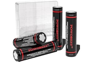 POWOBEST 3,7V Wiederaufladbarer 3000mAh NiMH Akku,POWO18B NiMH Batterie Mit Batterieschutzbox,NO:1818-666-888B Batterie,perfekt für Taschenlampe,Kamera,Türklingel,Produktpatentnummer:015037694-0001(4er-Pack)