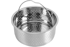 FOCKETY Kosz do Gotowania na Parze ze Stali Nierdzewnej, Wkładany Kosz do Urządzenia do Gotowania Ryżu Kosz Parowy z Podgrzewaczem do Urządzenia do Gotowania Ryżu z Uchwytem, Wyjmowanie