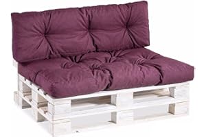 Gutekissen® Cojines para palets Cojines para palets PPI (Asiento 120x60, gesteppt Violeta)