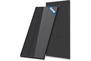 FIREFLY ENERGY 200W Monokristallines Solarpanel – Balkonkraftwerk in Schwarz für Wohnmobile, Boote, Anhänger, Wohnwagen, Marine und Off-Grid-Systeme