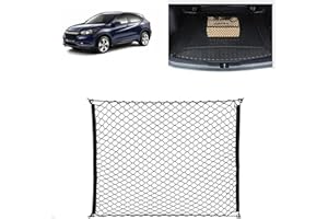 Ruesious Rete di Trasporto SUV per carichi Pesanti Elastica Regolabile - Rete di carico Estensibile Universale con Ganci | Organizer, Storage, Mesh, Nylon, Bungee | per Auto, SUV, Van-Nero