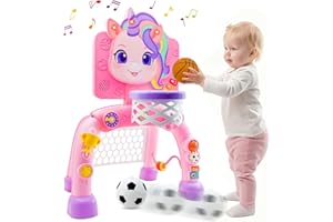 ‎MEDMHSMA MEDMHSMA Mini Basketballkorb Fußballtor Kleinkind Indoor Outdoor Sportspielzeug mit Ball, Garten Spiele Sensorik Spielzeug Geschenk für Kinder Jungen und Mädchen ab 1 2 3 Jahre