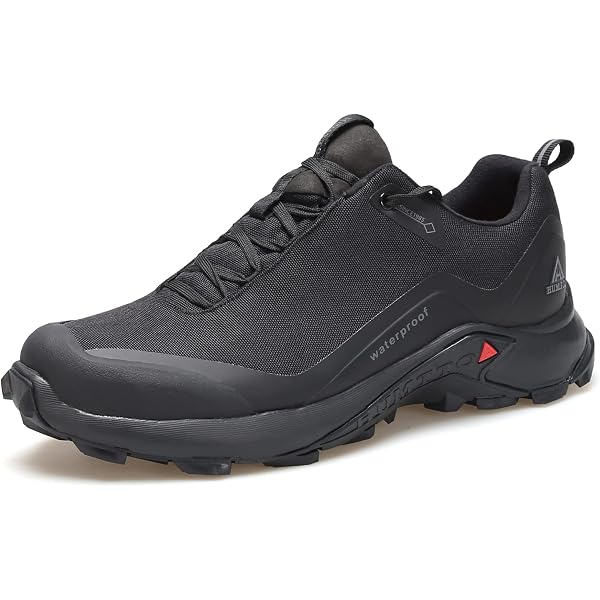 Acouto Outdoor-Wanderschuhe Für Herren – Schwarz, Atmungsaktiv, Mit Gummisohle, Minimalistisch & Leicht