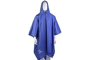 Gearmax® 3-in-1-Regenjacke mit Kapuze, multifunktional, Bodenmatte, 217 x 143 cm, aus Polyester, Farbe: Blau
