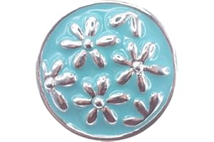 ‎CREATIVE-BEADS Creative-Beads Click-it Button, Druckknopf, Blümchen 18mm, türkis