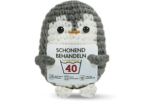 ZIENZENGYA Geschenk zum 40 Geburtstag Mann Frau, Schonend Behandeln Geburtstag Geschenk für Frauen Männer, Happy Birthday Positive Pinguin mit Grußkarte, Geburtstagsgeschenk für ihn sie