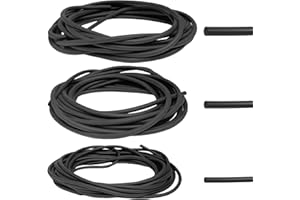 CISHOW 15 Meter Fugen Dichtschnur, Ø 4mm/5mm/6mm PE Rundschnur Dichtung, Schwarz Fugendichtschnur, Füllschnur, Hinterfüllschnur, Fugendichtband, Fugenfüllprofil für Spalt, Fuge Beton Füllung