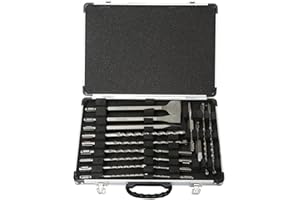 Makita D-19168 per SDS-PLUS Hammers - Punte trapano e scalpelli, Argento, set 17 pezzi