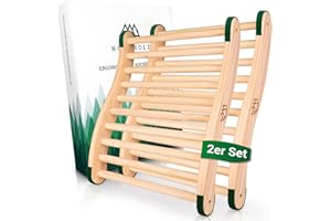 Nordholz® Sauna Rückenlehne ergonomisch - Die Perfekte Rückenstütze für sofortigen Wohlfühleffekt - Sauna Zubehör aus 100% nordische Fichte für Infrarotkabine - Holz Lehne Saunazubehör