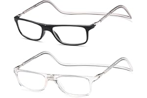 NEW VISION Gafas Presbicia Hombre 2 PACK, Gafas de Presbicia Cierre Imán, Longitud Ajustable, Gafas De Lectura para Hombre y Mujer, NV2904 (Tn, 2.5, x)