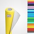 Card and Display Poster Paper Roll - 10 M - Paper Perfect Ideal for Wrapping, Craft, Packing, Floor Covering, Parcel, Table Runner School Notice Boards - 76cm Width Approx (Yellow)