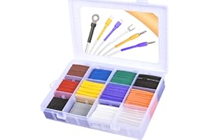 650 Pcs Gaine Thermorétractable Kit - 2:1, Pointool La Chaleur Fil Shrink Tube Isolation Électrique de Couleur Assorties Thermo-Rétractable Assortiment pour Fils