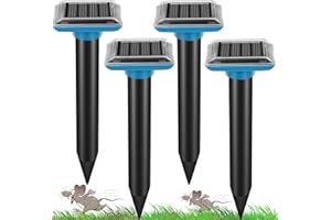 ASHMITA Mole Fly Catcher,Solar Repellent for Moles,Sonic Mole Deterrent Devices,Ultrasonic Repellent for Gopherfor Outdoor Lawn Garden Yards Get Rid of Gophers,Mouse, Mole,Rats, Voles,Snakes and Rodents