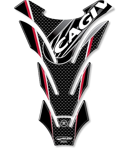 Paraserbatoio Adesivo Per Moto - Protezione 3D Resinata, Compatibile Con Cagiva Black